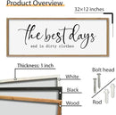 SRSZHIYUE The Best Days End In Dirtiest Clothes Sign Wall Decor Art 32"×12" for Laundry Room Large Wood Framed Wall Hanging (Wood) by CozyNest Decor