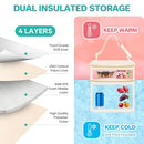 PIIOSER Breast Milk Storage Cooler Bag with Ice Pack, Fits 4 Baby Bottles Up to 5 Ounce, Small Insulated Breastmilk Cooler Travel Bag with Handle Buckle for Nursing & Working Mom Daycare (Cream-XS-1 by TinyTreasures Baby Boutique