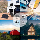 Renogy 100 Watt 12 Volt Portable Solar Panel for Power Station, Foldable 100W Solar Panel Suitcase with Adjustable Kickstand, Solar Charger for RV Camping Off Grid System,Black by CozyNest Decor