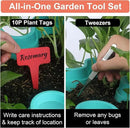 Vertical Planter, 5 Tier Stackable Strawberry Planter with Garden Tool Set, Movable Indoor/Outdoor Garden Herb Pot for Growing Vegetables and Succulents, Teal by CozyNest Decor