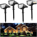 Jior Solar Landscape Spotlights Outdoor 32 LED IP65 Waterproof Solar Powered Wall Lights 2-in-1 Adjustable Outside Lights for Garden Yard Driveway Walkway Pool Patio 4 Pack (Cold White) by GreenHaven Gardens
