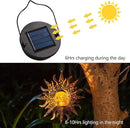 2 Pack Garden Decor Hanging Lanterns Outdoor Waterproof,Solar Lights Metal Sun Gifts Decoration for Yard Clearance Front Porch Lawn Driveway Patio Backyard Pathway Gardening Gift by GreenHaven Gardens