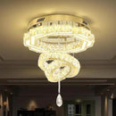 Flashing God 20" Crystal Chandelier Crystal LED Flush Mount Chandeliers for Living Room Bedrooms Dining Room Modern Gold Chandelier Lighting Dimmable 2700k 4500k 6000k by CozyNest Decor