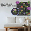 36 Pockets Hanging Planter Bags, Hanging Vertical Wall Mounted Plant Planting Grow Bags, Herb Garden Planter Outdoor Indoor Growing Bag, Gardening Vertical Greening Flower Container(1m×1m, Black) by CozyNest Decor