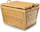 The Basket Lady Lift-Off Lid Wicker Storage Basket, Medium, 20 in L x 15 in W x 14 in H, Sandstone by GreenHaven Gardens