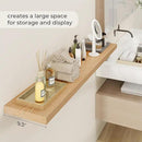 Fun Memories Solid Oak Wood Floating Shelves, 9.3 Inch Deep Natural Wood Shelf with Invisible Heavy Duty Bracket for Bathroom Bedroom Kitchen - 48inch Set of 1, Natural by CozyNest Decor