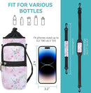 25/32/40/64oz Water Bottle Bag Holder Carrier-Insulated Crossbody Sling Case Sleeve with Strap & Pockets for Men Women Gym Cycling Travel Walking Hiking Camping by TinyTreasures Baby Boutique