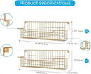 Spice Rack, 4-Pack Seasoning Organizer Wall Mounted for Kitchen Storage Organization, Metal Spice Holder Shelf for Cabinet, Pantry, Gold by CozyNest Decor