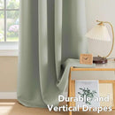 H.VERSAILTEX Blackout Room Darkening Thermal Insulated Grommet Window Curtain for Living Room, Light Sage,52x63-inch,Sold by 2 Panels by CozyNest Decor