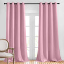NICETOWN Bedroom Room Darkening Curtains - Triple Weave Grommet Top Thermal Insulated Solid Energy Saving Panels/Drapes for Villa/Hall, Crystal Pink, 1 Pair, 52 inches by 95 Inch by TinyTreasures Baby Boutique