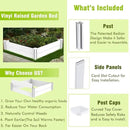 4'x4' White Vinyl Raised Garden Bed Kit, Outdoor Above Ground Garden Box for Growing Vegetables, Flowers, Herbs, DIY Gardening, Whelping Pen and More by GreenHaven Gardens