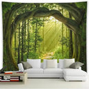 FENDROM Enchanted Forest Tapestry Nature Sunshine Lanscape Green Tree Cave Tapestries Wall Hanging For Living Room Bedroom Home Decorations by CozyNest Decor