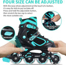 Nattork Blade Roller Skates for Boys with Light Up Wheel, Outdoor & Indoor Illuminating Black Inline Skates for Boys Little Kids Toddler Ages 5-8 4 5 6, Beginners by TinyTreasures Baby Boutique
