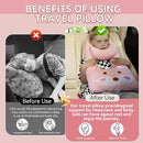 Travel Pillow,Car Pillow Kids Car Seat Pillow U Shaped Pillow for Travel Skin-Friendly Material The Sleeping Aid for Adults and Kids on Road Trips (Pink) by TinyTreasures Baby Boutique