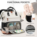 LOVEVOOK Diaper Bag Backpack, Baby Bag with Changing Station, Large Diaper Backpack for Mom Dads, Waterproof Mommy Bag for Boy and Girl, Travel Essential Baby Shower, Black-Beige by TinyTreasures Baby Boutique