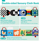 hahaland Baby Toys 0-6 Months - High Contrast Newborn Toys - Baby Tummy Time Books 0-6 Months with Crinkle, Squeaky Sounds, Touch Feel, Visual Stimulation by TinyTreasures Baby Boutique