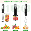 Cordless Immersion Blender Handheld, Rechargeable 4 In 1 Electric Hand Blender Stick Blender Variable Speed with Chopper, Beaker, Whisk, Stainless Steel Blade for Soup, Baby Food, Smoothies by TinyTreasures Baby Boutique