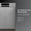 Kenmore 24" Built-in Stainless Steel Tub Dishwasher SmartWash, UltraWash, SmartDry Plus, MoreSpace Adjustable Rack, Energy Star Certified, Fingerprint Resistant by CozyNest Decor
