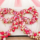 130pcs Hot Pink Balloons Different Sizes 18" 12" 10" 5" Dark Pink Balloons for Birthday Graduation Baby Shower Wedding Anniversary Princess Theme Party Valentine's Day Decorations by CozyNest Decor