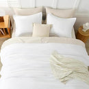 Litanika White Comforter Set Queen Size, 3 Pieces Lightweight Solid Bedding Comforter Set, All Season Fluffy Bed Set (90x90In Comforter & 2 Pillowcases) by CozyNest Decor