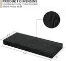 Fun Memories Deep Floating Shelves - 16" W x 9" D x 1.6" H Rustic Black Wall Shelf - Wall Mounted Shelves for Storage - Wooden Shelves with Invisible Brackets for Living Room, Farmhouse - Set of 2 by CozyNest Decor