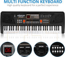 M SANMERSEN Piano for Kids with Microphone, Keyboard Piano for Beginners Electronic Keyboard 61 Keys with Dual Speakers/LED Display/AUX-in Jack/Music Stand Piano Toys for Boys Girls Ages 3-12 by TinyTreasures Baby Boutique