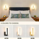 Joosenhouse Modern LED Wall Sconce Set of 2, Dimmable Hardwired Bathroom Vanity Light Indoor Wall Sconce for Hallway, Bedroom, Study, Living Room, 9.76 Inch Brass Wall Lights by CozyNest Decor
