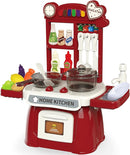 Kitchen Set for Toddler with Sound and Light，Pretend Cooking Food Set,Kids Kitchen Playset，Play Sink with Running Water and Electronic Induction Stove，Kitchen Accessories (red Kitchen Set) by TinyTreasures Baby Boutique