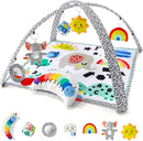 The Peanutshell Unisex Baby Play Gym & 7-in-1 Play Mat - Playmat Baby Toys 0-6, 6-12 Months Tummy Time Mat with Hanging Toys, Soft Padded for Newborns, Infants - Montessori Elephant by TinyTreasures Baby Boutique