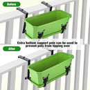 Planter Box Brackets, Adjustable Window Boxes Planters Brackets with Butterfly, Hanging Flower Box Stand Hooks for Deck Railing Pergola Balcony Garden - 4 Pack by GreenHaven Gardens