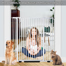 55.1 Inch Tall Baby Gate Auto Close Dog Gate Adjustable 29.92"- 43" Wide Pressure Mounted Walk Through Swing Pet Gate for Doorways (White, 29.92" - 43") by TinyTreasures Baby Boutique