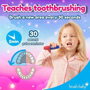 Brush-Baby - KidzSonic Unicorn Kids Electric Toothbrush, Ages 3+ Years - DeepClean Bristles, Suction Base - Fun Design with Flashing Lights - 2 x Replacement Heads & 1 x AAA Battery by TinyTreasures Baby Boutique
