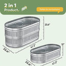 KING BIRD Raised Garden Bed Kit 2025 Upgraded Modular DIY Galvanized Planter Garden Box Outdoor for Gardening, Vegetables, Flowers, Elegant Roman Column Design, 47x24x24 in, Silver by GreenHaven Gardens