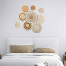 Boho Wall Basket Decor Set of 9, Woven Hanging Wall Decor Seagrass Rattan Wicker Round Handmade Rustic Flat Elegant Wall Art for Farmhouse Living Rooms Bedrooms Display Table Settings Kitchen Home by GreenHaven Gardens