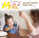 LOOIKOOS Toddler Musical Instruments Montessori Natural Wooden Percussion Instruments for Kids Preschool Educational Musical Toys Set for Boys and Girls with Storage Bag by TinyTreasures Baby Boutique