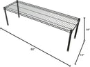 Omega Products Corporation 14" Deep x 60" Wide x 14" High Black Stationary Dunnage Rack by CozyNest Decor