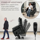 Dual Motor Power Lift Recliner Chair for Adult & Elderly, Infinite Position Lay Flat Lift Chair with Heat & Massage, Cup Holder, Lumbar Pillow, Wireless Charger, USB Ports, Leather (Silver Grey) by CozyNest Decor