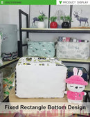 LANGYASHAN Rectangular Storage Bin Collapse Canvas Fabric Cartoon Storage Basket with Handles for Organizing Home Kitchen Boys and Girls Toys Office Closet Shelf Baskets (Rec Engineering Vehicle) by TinyTreasures Baby Boutique