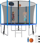 SKYUP Tranpoline 1500LBS 16 15 14 12 10 8 FT Tranpoline for 7-10 Kids and Adults, Windproof Outdoor Tranpoline with Enclosure Net, Basketball Hoop, Easy to Install & Last Long - ASTM Approved by TinyTreasures Baby Boutique