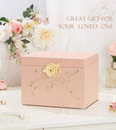 Jewelry Box with Lock for Girls: Jewelry Organizer for Dresser - 3-Drawer Earrings Storage Girls Women Gift (Peach Pink) by TinyTreasures Baby Boutique