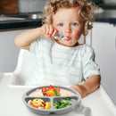 Silicone Baby Feeding Set, 2 Pack Divided Baby Plates with Suction, 2 Pack Spoons and Forks Set, BPA Free, Baby Led Weaning Supplies for Toddler Utensils Baby Feeding Essentials by TinyTreasures Baby Boutique