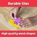 Chuckle & Roar - Matching+ Wooden Sensory Shapes - Logic Puzzles - Premium Wood Construction - Flat Board Puzzle Pieces for Ages 6 and up by TinyTreasures Baby Boutique