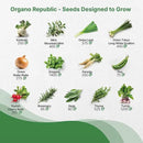 Organo Republic 25 Winter Vegetable & Herb Garden Seeds Variety Pack for Outdoors & Indoor Home Gardening 22,840+ Non-GMO Heirloom Seeds Broccoli Beet Carrot Cabbage Radish Pea Mint Thyme Parsley by GreenHaven Gardens