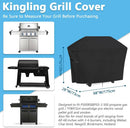 Kingling Grill Cover Fits for Traeger Woodridge Pro/Elite, Napoleon Rogue PRO-S 625, Prestige 500 RSIB Grills Waterproof Grill Cover 68 Inch BBQ Grill Covers for 7-Burner Gas Grill & Griddle by GreenHaven Gardens