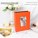 RECUTMS Photo Album 4x6 200 Photos, Leather Cover Wedding Family Photo Albums Holds 200 Horizontal 4x6 Photos (Orange) by TinyTreasures Baby Boutique