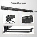 Garage Organizer Wall Mount, 64 Inch Garage Storage Organization, 20PCS Heavy Duty Garden Tool Organizer, Adjustable Tool Storage Rack Hooks, Yard Shed Tool Organizer, Hold Max 900 lbs