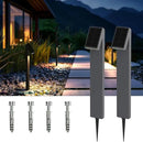 Solar Pathway Lights, Dimmable Metal Solar Landscape Path Lights IP65, 3000K Solars Walkway Light for Outside, Garden Yard Patio Path Lawn Decor, 2pcs by CozyNest Decor
