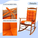 Patio Seat Cushions Set of 1, Indoor Outdoor Furniture Cushions, Tufted Rocking Chair Cushion Pad, Orange by GreenHaven Gardens