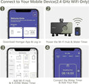 Diivoo WiFi Water Timer 4 Outlets, Smart Sprinkler/Hose/Tap Timer Compatible with Alexa & 24 Irrigation Plans & Rain Delay, Garden Watering Systems Controller with 2 Watering Modes for Lawn Yard by GreenHaven Gardens