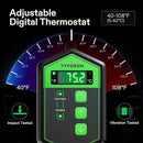 VIVOSUN 10"x 20.75" Seedling Heat Mat and Digital Thermostat Combo Set, UL & MET-Certified Warm Hydroponic Heating Pad for Germination, Indoor Gardening, Greenhouse by GreenHaven Gardens